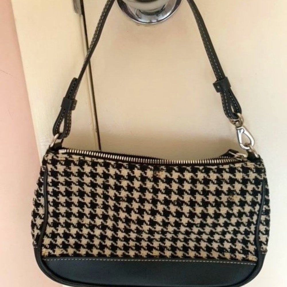 Coach wool houndstooth handbag